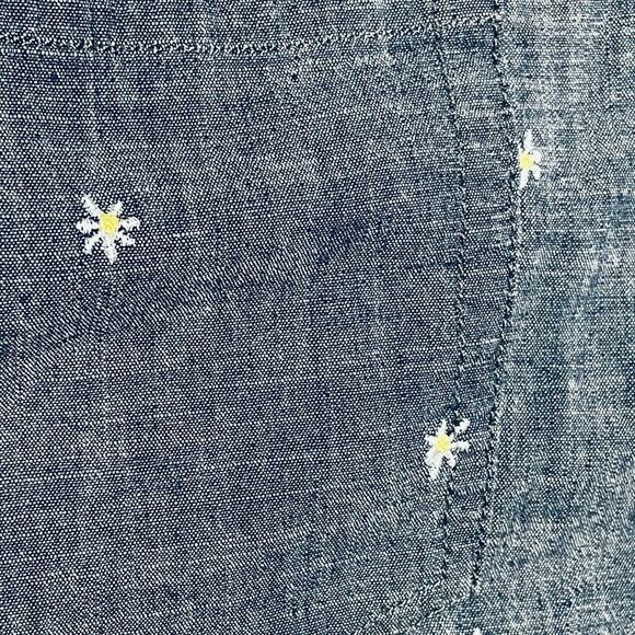 CROFT AND BARROW WOMENS VINTAGE DENIM 90S DIASY EMBROIDERED SKIRT BLUE MEDIUM 8P - Picture 5 of 6